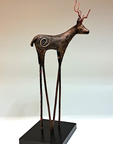 Buck Up 13x7.5x6 $650 at Hunter Wolff Gallery